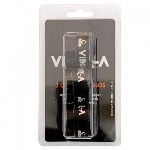 Blister Vibora Pro Liso Negro 3 Overgrips