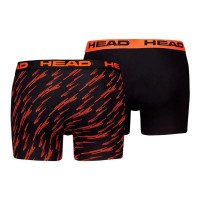 Head Printed Orange Black Boxers 2 Units  Offer + Cheap