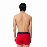 Boxers Lacoste Pique Azul Marino Blanco Rojo 3 Unidades  Oferta + Barato