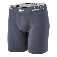 Boxers Lacoste Poliamida Blanco Gris Negro 3 Unidades