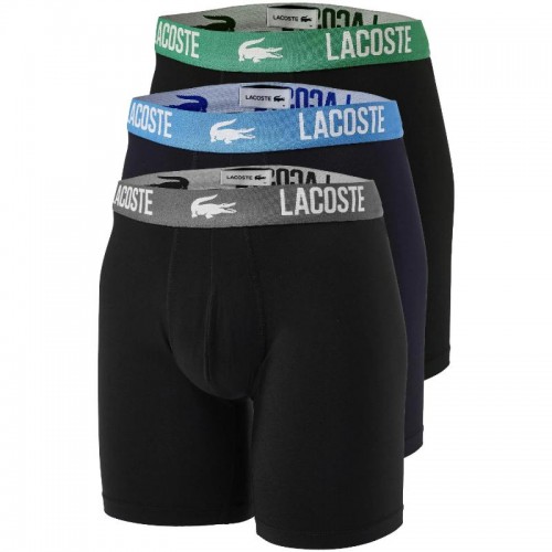 Lacoste Polyamide Boxers Black 3 Units