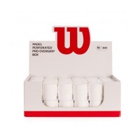 Caja Wilson Pro Padel Perforado Blanco 60 Overgrips  Oferta + Barato
