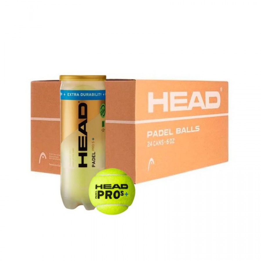 Box 72 Balls - 24 Cans of 3 pcs - Head Padel Pro S+  Offer + Cheap