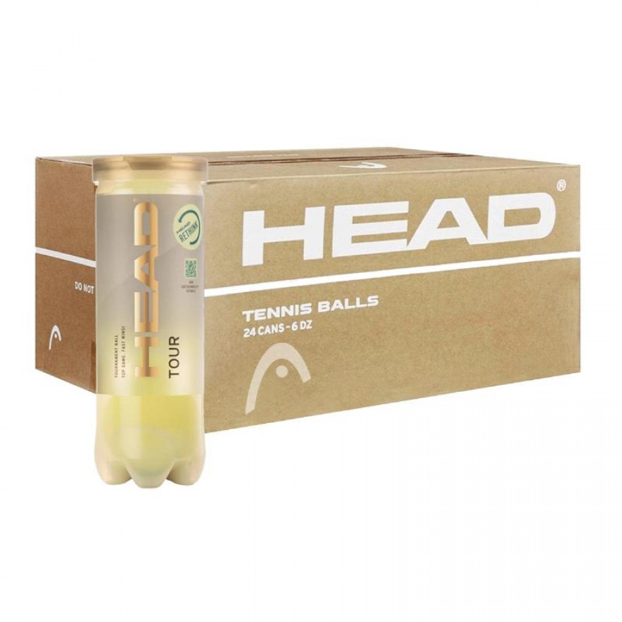 Cajon 72 Pelotas - 24 Botes de 3 uds - Head Tour Tennis  Oferta + Barato