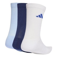 Meias Adidas Essentials Crew Azul Marinho 3 pares