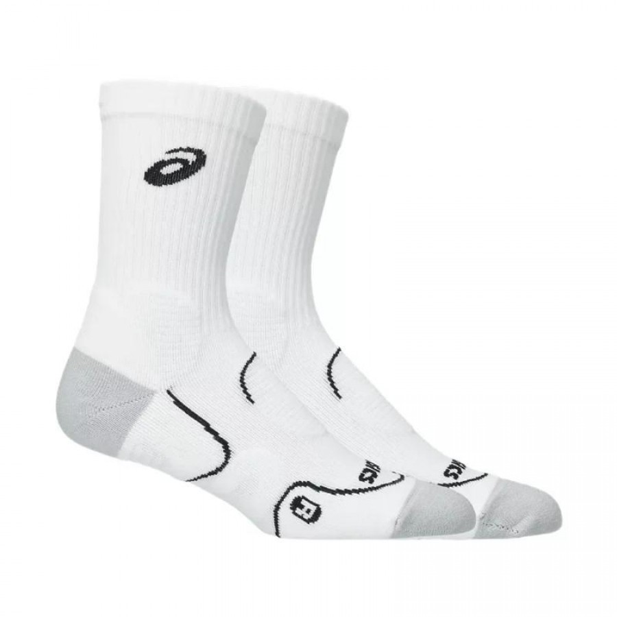 Calcetines Asics Crew Court Tennis Blanco Brillante 1 Par