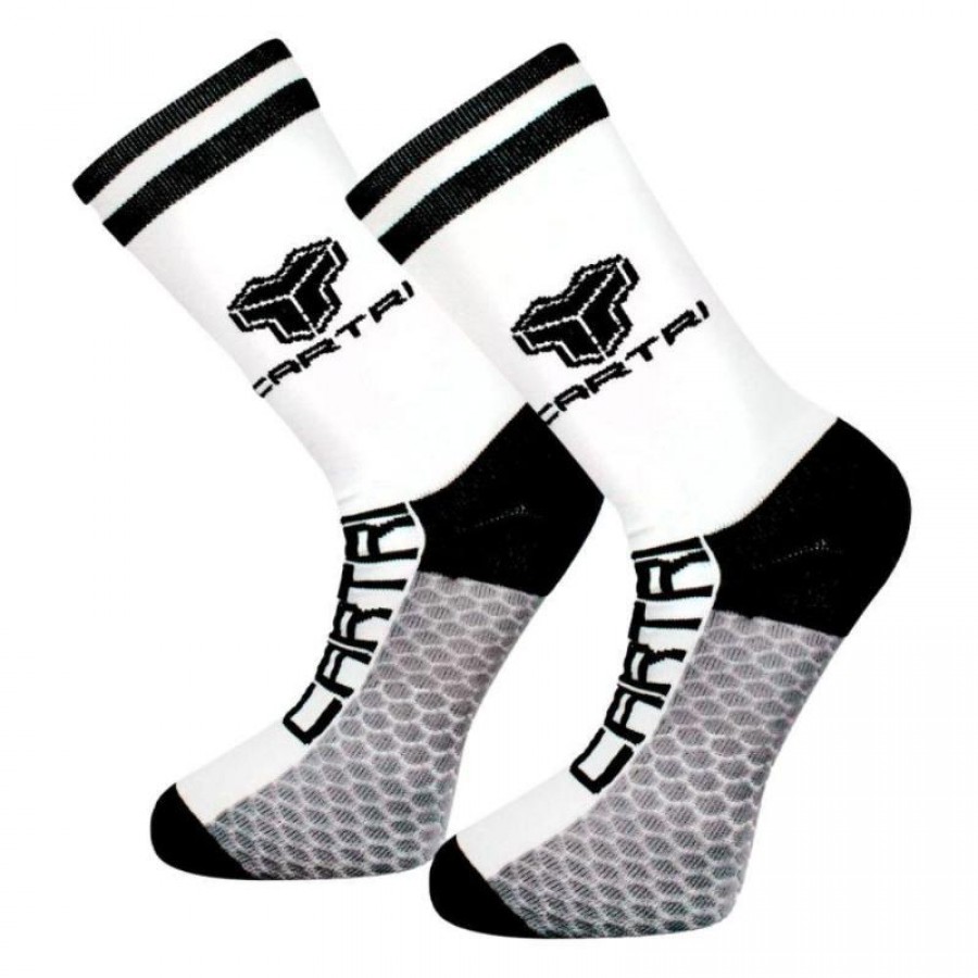 Cartri Adler High White Black Socks 1 Pair  Offer + Cheap