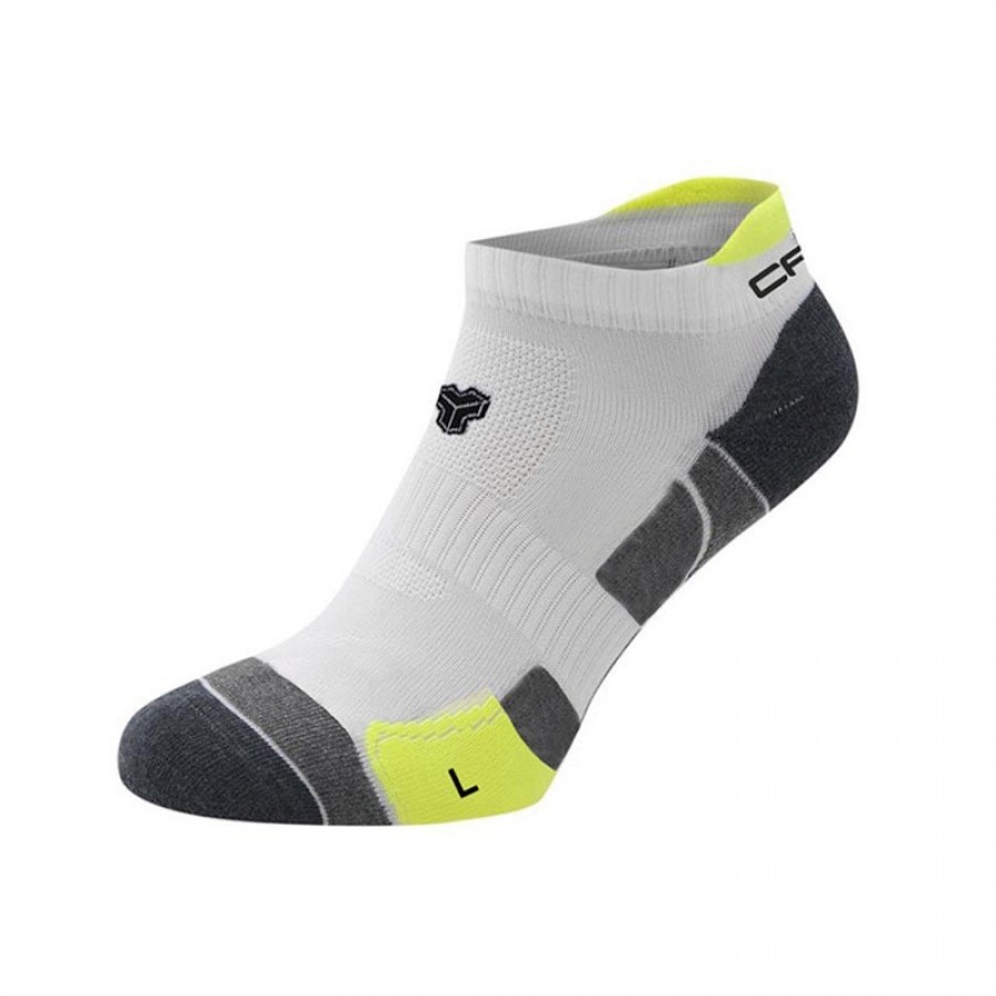 Cartri Axel Crew Chaussettes blanches vertes 1 Paire  Offre - Pas cher