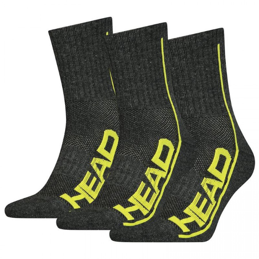Calcetinas, Cabeca, Performance, Short Crew, Gris Lima 3 Pares  Oferta + Barato