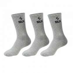 Siux Basic 26 Chaussettes à manche haute grises 3 paires