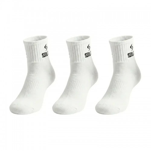 Calcetines Siux Basic 26 Caña Media Blanco 3 Pares