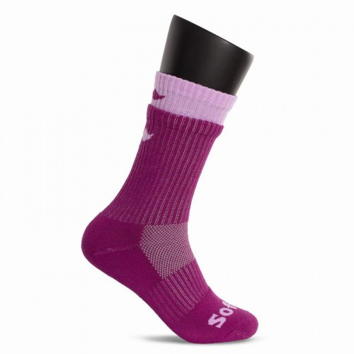 Chaussettes doubles violettes Softee 1 paire
