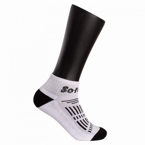 Chaussettes Softee Race mi-mollet, blanches noires 3 paires