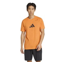 Camiseta Laranja Gráfica Padel da Adidas