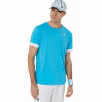 Camiseta Asics Court Aqua Blanco Brillante  Oferta + Barato
