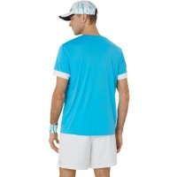 Camiseta Asics Court Aqua Blanco Brillante  Oferta + Barato