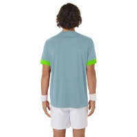 Camiseta Asics Court Azul Lima Electrico  Offre - Pas cher