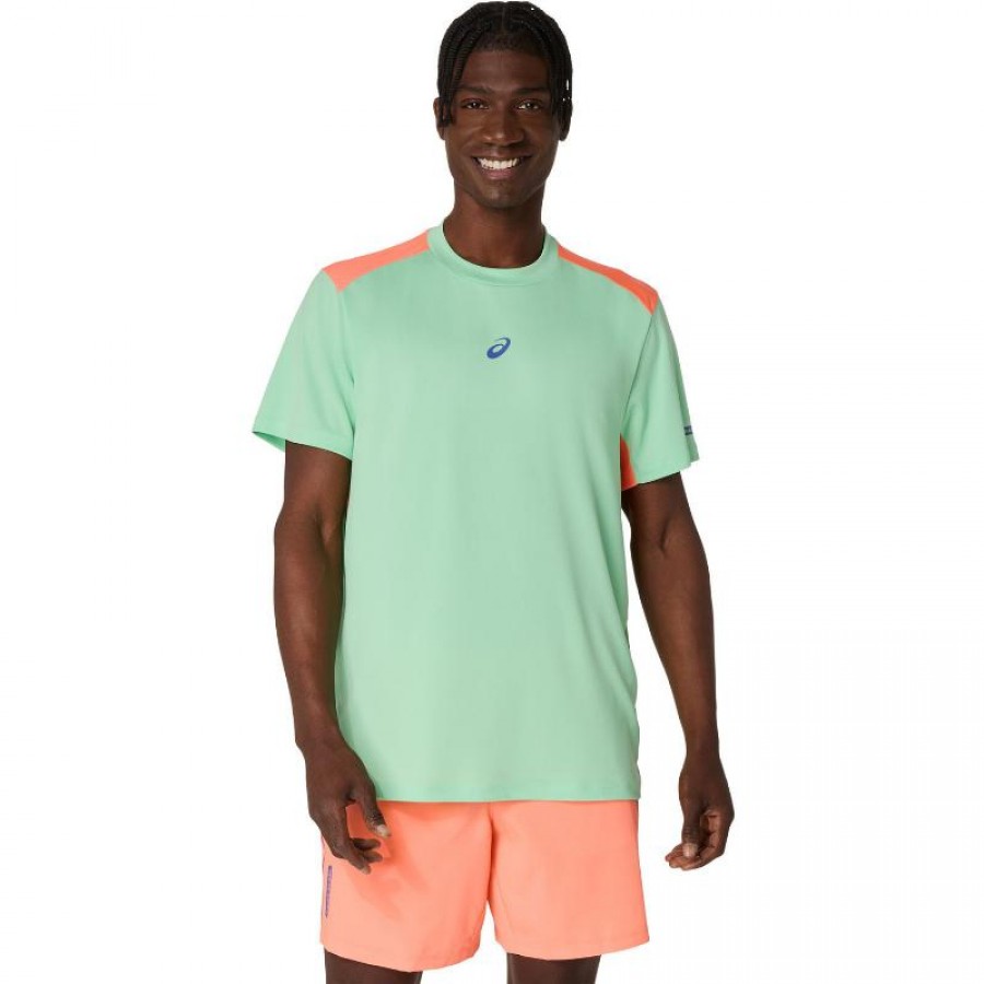 Asics Padel Court SS Top Mint Coral T-Shirt