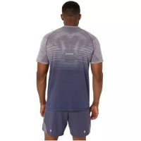 Camiseta Asics Seamless SS Top Gris Lavanda Azul Indigo  Oferta + Barato