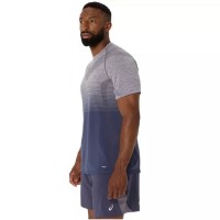Camiseta Asics Seamless SS Top Gris Lavanda Azul Indigo  Oferta + Barato