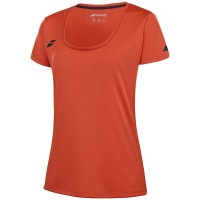 Camiseta Babolat gioca Capsleeve Rojo Naranja Junior