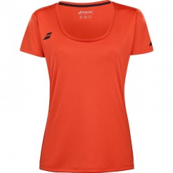 Camiseta Babolat Play Capsleeve Rojo Naranja Mujer