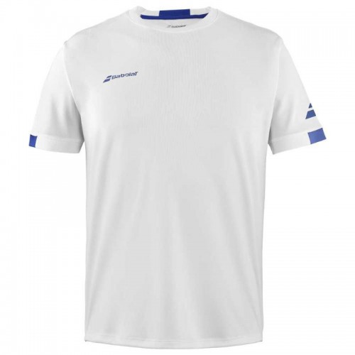 Maglietta Babolat Play Crew Bianco Blu