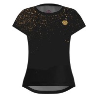 Camiseta Bidi Badu Paris Capsleeve Negro Dorado Mujer  Oferta + Barato