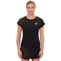 Camiseta Bidi Badu Paris Capsleeve Negro Dorado Mujer  Oferta + Barato