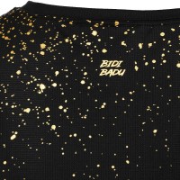 Camiseta Bidi Badu Paris Capsleeve Negro Dorado Mujer  Oferta + Barato