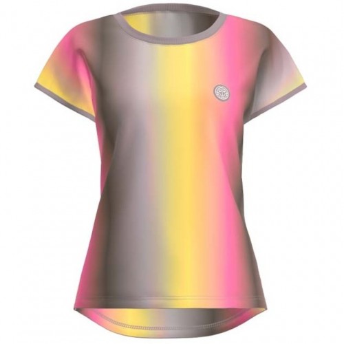 Camiseta Bidi Badu Spectrum Capsleeve Marron Amarillo Mujer