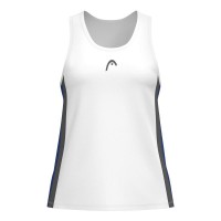 Camiseta Head Club 25 Tech Blanco Azul Royal Mujer  Oferta + Barato