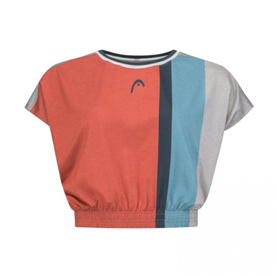 Head Crop Top T-shirt Corail Femmes  Offre - Pas cher