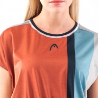 Head Crop Top T-shirt Corail Femmes  Offre - Pas cher
