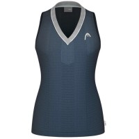 Camiseta Head Performance Azul Marino Plata Mujer  Oferta + Barato
