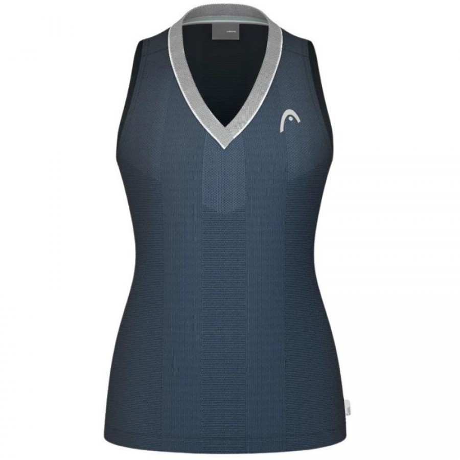 Camiseta Head Performance Azul Marino Plata Mujer  Oferta + Barato
