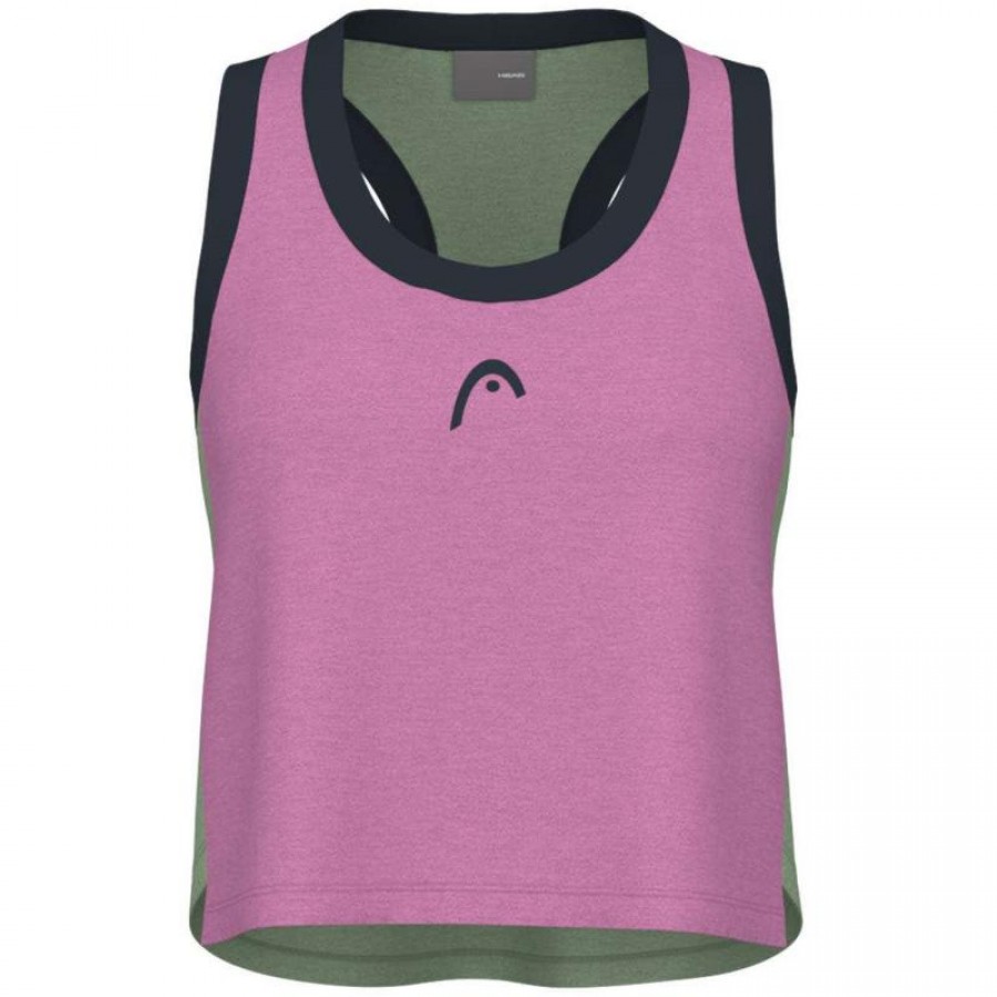 Camiseta Head Play Crop Top Rosa Verde Mujer  Offer + Cheap