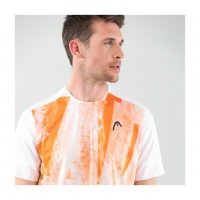 Head Tech T-shirt Orange Print  Oferta + Barato