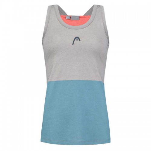 Head Tech Top Grey Electric Blue T-Shirt Women