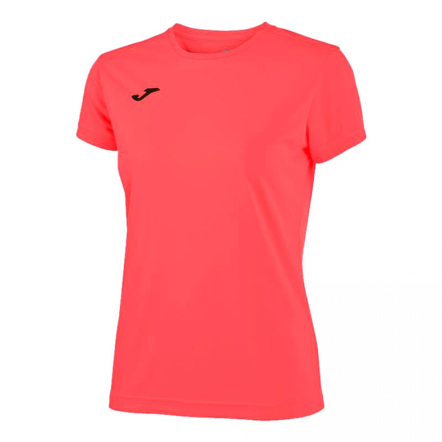 Joma Combi Coral Fluor Women T-Shirt PADELPOINT Joma Combi Coral Fluor Women T-Shirt