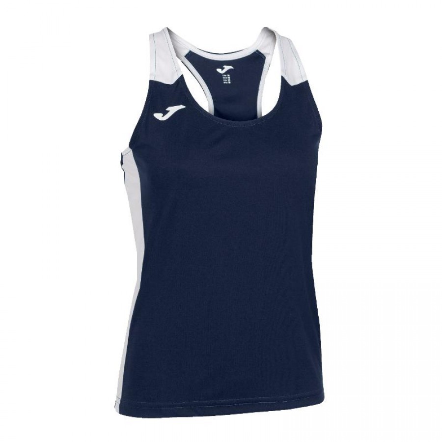 Camiseta Joma Record II Azul Marino Blanco Mujer