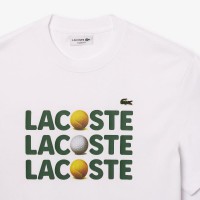 Camiseta Lacoste Algodon Blanco  Oferta + Barato