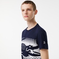 Lacoste Novak Djokovic Marino Blue T-shirt  Offer + Cheap