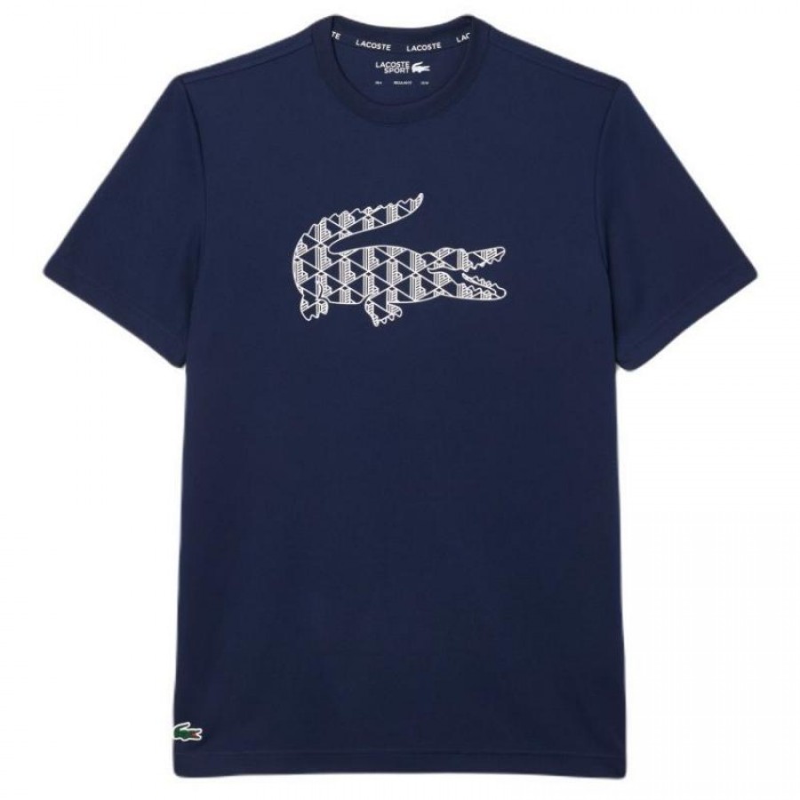 T-shirt Lacoste Pique Bleu Marine  Offre - Pas cher