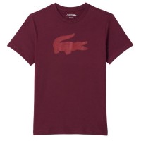 T-shirt Lacoste Sport Bordeaux  Offre - Pas cher