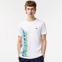 T-shirt Lacoste Sport Brand Contrast Blanc  Offre - Pas cher