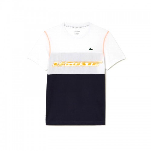 Lacoste Sport Medvedev T-shirt White Blue Orange