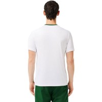 Camiseta Lacoste Ultra Dry Verde Blanco  Oferta + Barato