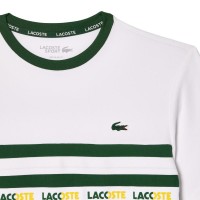 Camiseta Lacoste Ultra Dry Verde Blanco  Oferta + Barato