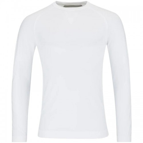 Long Sleeve Head Flex Seamless White T-Shirt
